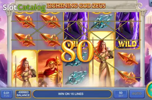 Win screen. Lightning God Zeus slot