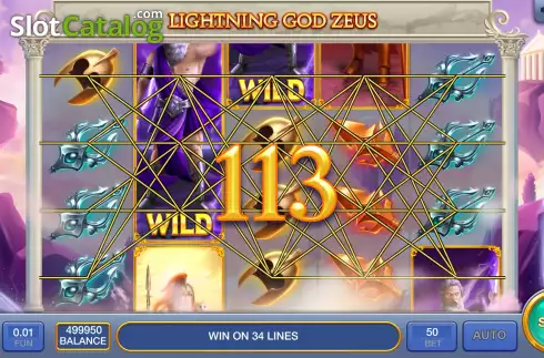 Win screen 2. Lightning God Zeus slot