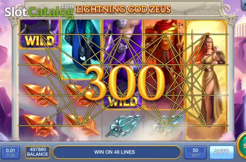 Win screen 3. Lightning God Zeus slot