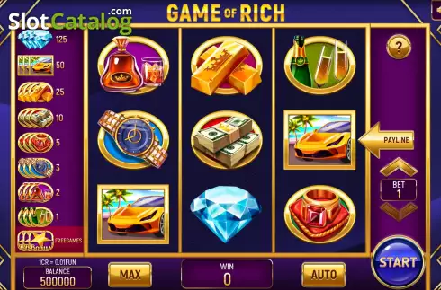 Ecran2. Game of Rich (Pull Tabs) slot