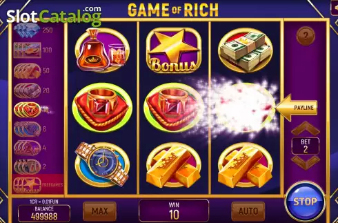 Win screen 2. Game of Rich (3x3) slot