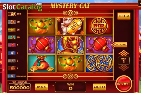 Game screen. Mystery Cat (Pull Tabs) slot