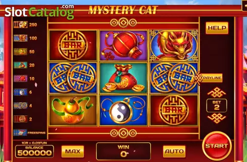 Game screen. Mystery Cat (3x3) slot