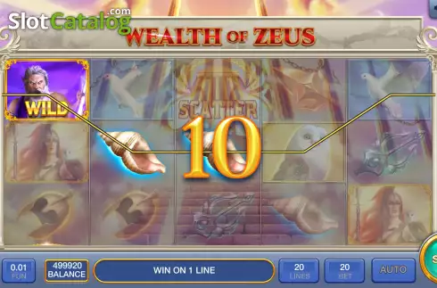 Win screen. Wealth of Zeus slot