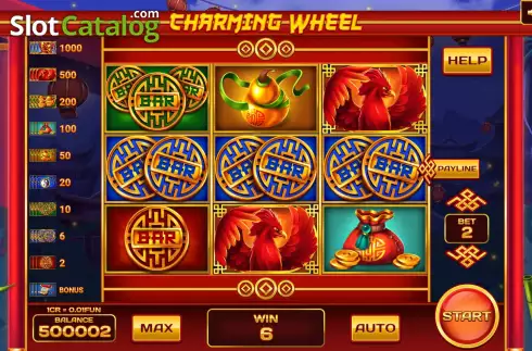 Ekran4. Charming Wheel (3x3) yuvası
