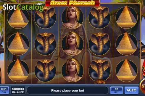 Game screen. Great Pharaoh slot