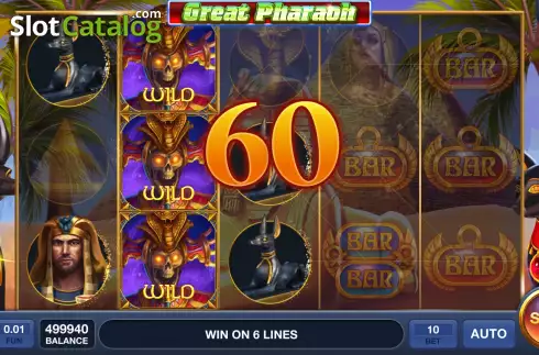 Win screen 2. Great Pharaoh slot