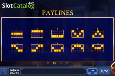 PayLines screen. Great Pharaoh slot