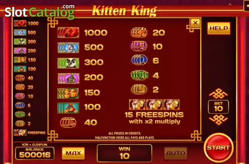 Captura de tela9. Kitten King (3x3) slot