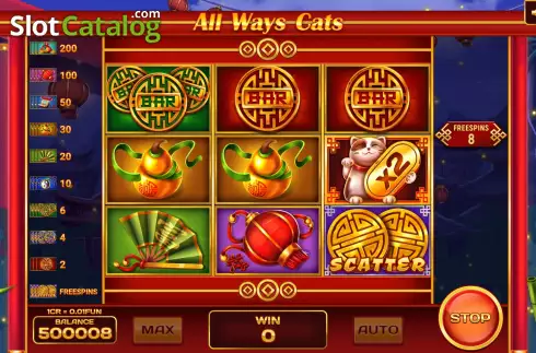 Free Spins screen 2. All Ways Cats (3x3) slot