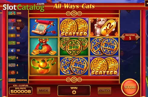 Free Spins screen 3. All Ways Cats (3x3) slot