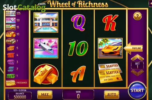 Pantalla2. Wheel of Richness (3x3) Tragamonedas 