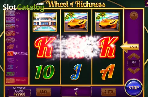 Pantalla4. Wheel of Richness (3x3) Tragamonedas 