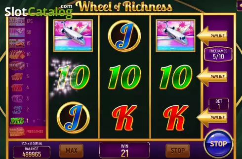 Pantalla6. Wheel of Richness (3x3) Tragamonedas 