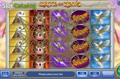 Game screen. Gate of Zeus slot