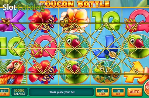 Game screen. Toucan Battle slot