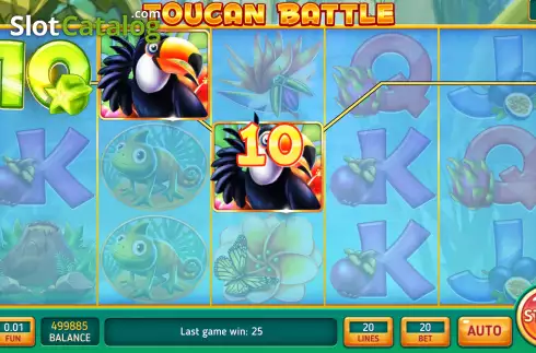 Win screen. Toucan Battle slot