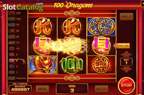 Win screen 2. 100 Dragons (Pull Tabs) slot