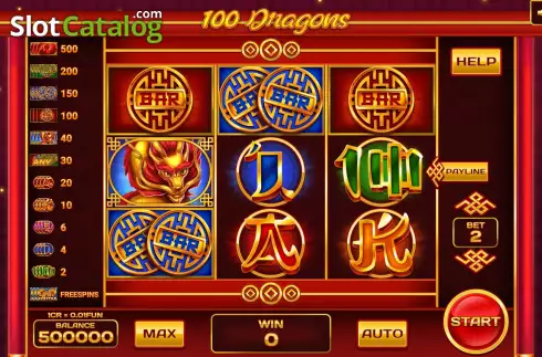 Ecran2. 100 Dragons (3x3) slot