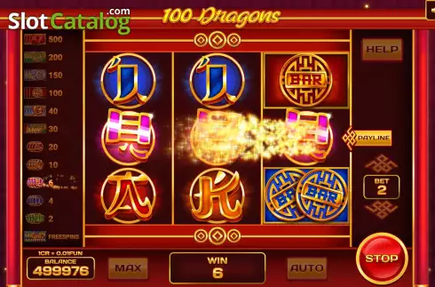 Скрин4. 100 Dragons (3x3) слот