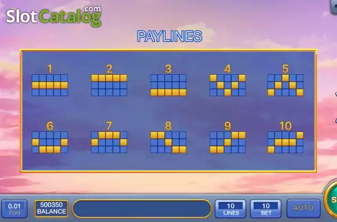 PayLines screen. Labrys Of Zeus slot