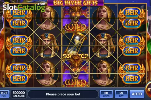 Game screen. Big River Gifts slot