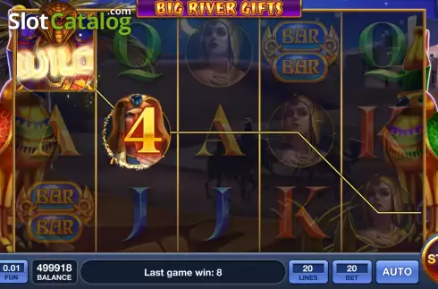 Win screen. Big River Gifts slot