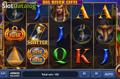 Free Spins screen 2. Big River Gifts slot