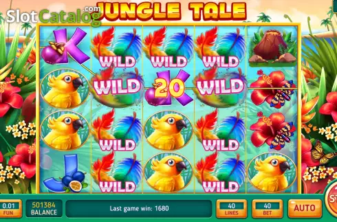 Win screen. Jungle Tale slot