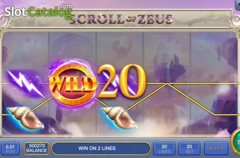 Win screen 2. Scroll Of Zeus slot