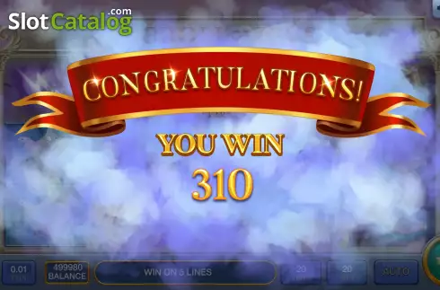 Win Free Spins screen. Scroll Of Zeus slot