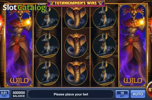 Game screen. Tutankhamens Wins slot