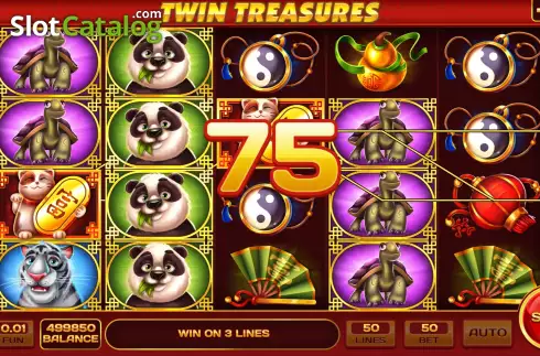 Win screen. Twin Treasures slot