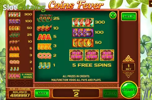 Schermo9. Coins Fever (Pull Tabs) slot