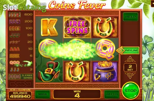 Win screen. Coins Fever (3x3) slot