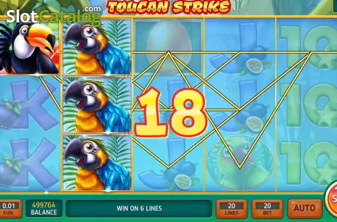 Win screen 2. Toucan Strike slot