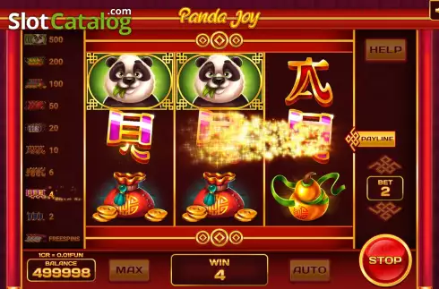 Win screen. Panda Joy (3x3) slot