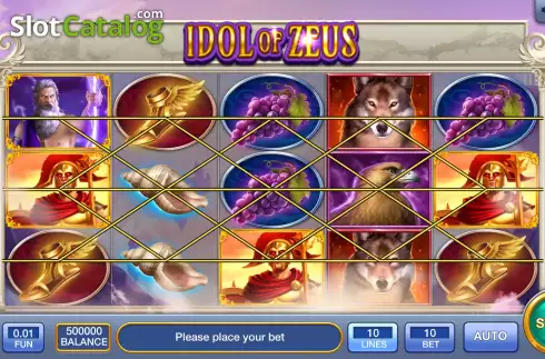 Game screen. Idol of Zeus slot
