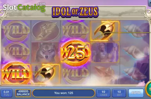 Win screen 4. Idol of Zeus slot
