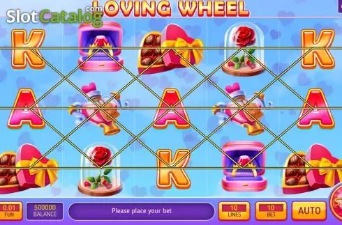 Game screen. Loving Wheel slot