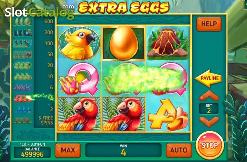 Win screen. Extra Eggs (3x3) slot