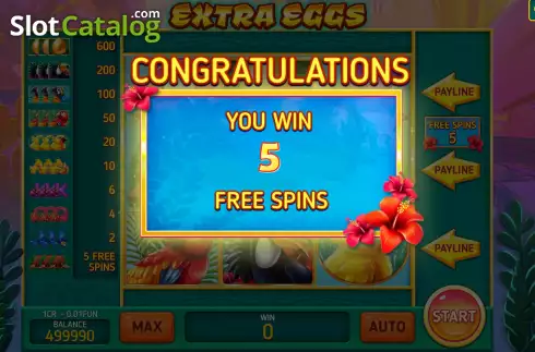 Free Spins screen. Extra Eggs (3x3) slot