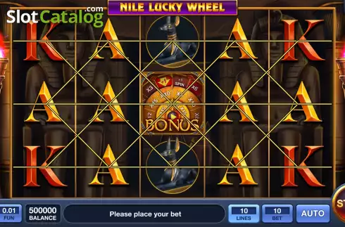 Game screen. Nile Lucky Wheel slot