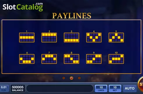 PayLines screen. Nile Lucky Wheel slot