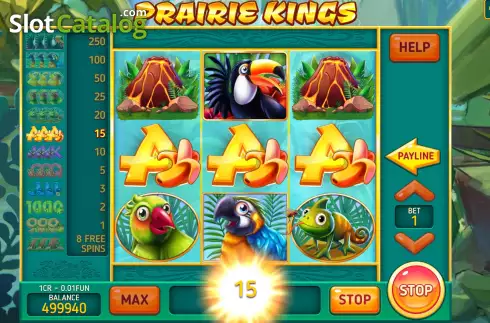 Win screen 3. Prairie Kings (Pull Tabs) slot