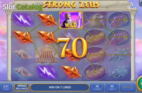 Win screen. Strong Zeus slot