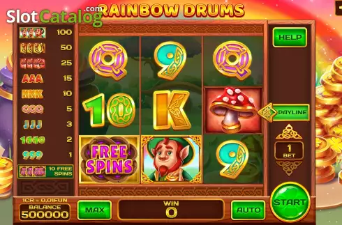 画面2. Rainbow Drums (Pull Tabs) カジノスロット