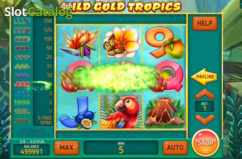 Win screen 3. Wild Gold Tropics (Pull Tabs) slot