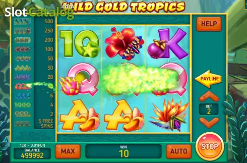 画面5. Wild Gold Tropics (3x3) カジノスロット