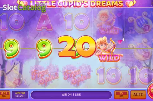 Win screen. Little Cupid's Dreams slot